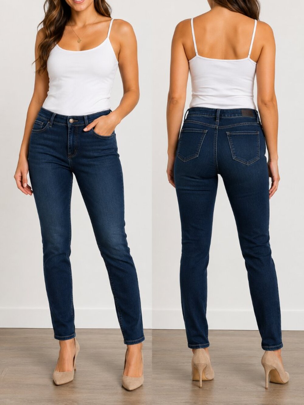 Kensie Jeans Effortless Ankle Mid Rise Dark Wash Skinny Jeans Size 8/29 Coquette